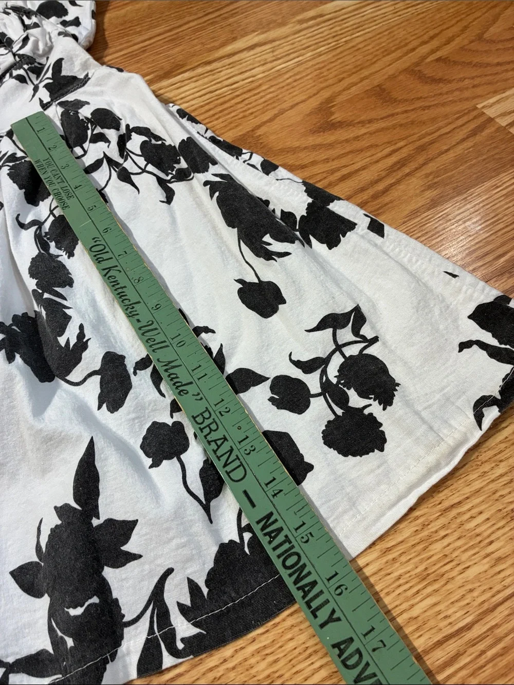 BOGO FREE Black & White Floral Mini Dress With Flare Skirt- 100% Cotton- Size-XS